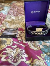 St Justin Pewter Heart Bangle