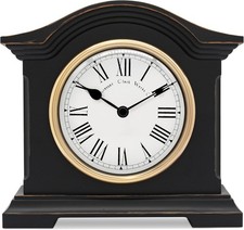 Vintage Mantel Clock Black