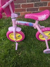 Peppa Pig 10” Kids Training Balance Bike 2in1 Toddler First Bicycle Stabilisers