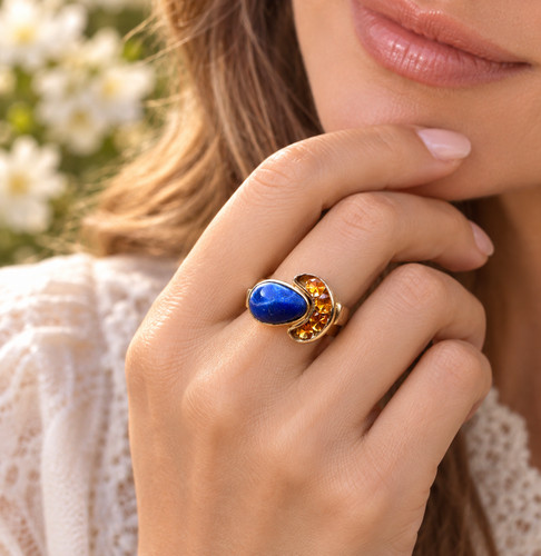 Natural blue lapis and - blue,