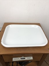 Vintage Enamel Tray White 