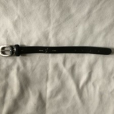 Very Cool HENRY BEGUELIN black leather buckle bracelet with signature metal man 