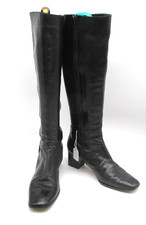 BALLY Size UK 7.5 EU 40.5 Women's Black Leather Boots Made in Italy. VINTAGE
