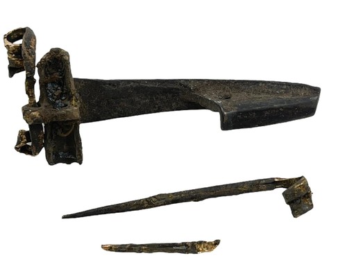 Roman dolphin fibula brooch - fibula,