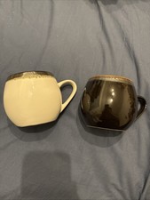 Rayware Hug Mugs Set Of 2. Black & White Ceramic