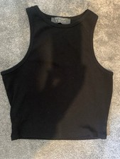 Primark Black Cropped Vest Size S