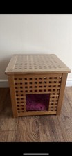 LUXURY CUSTOM MADE PET BED & BEDSIDE TABLE WITH CUSHION+FREE NON SLIP PET MAT