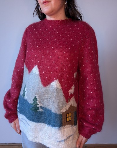 Handknitted red christmas - handknitted,