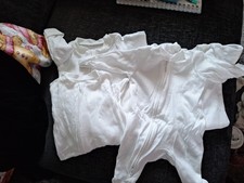 Plain ribbed baby grows - ribbed,