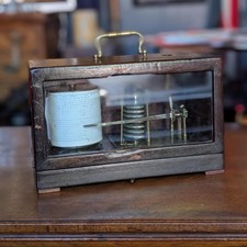 Antique Working Barograph In