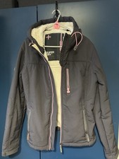 Superdry Windtrekker UK size 12 Grey/Pink Sherpa Lining