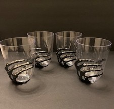 Set of 4 Metallic Silver look