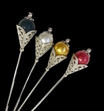 Beautiful Long Pearl Hat Pins in a choice of colours and sizes, summer hats