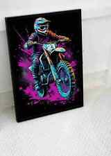 MOTOCROSS MOTORBIKE RIDER POSTER ART FANTASY DIRT BIKE RACING SPORT A2 A1 SIZE