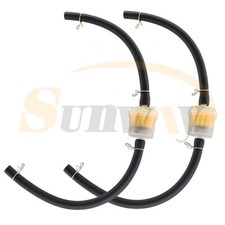 2× Plastic Inline Fuel Filter