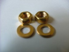 BRASS 10 mm M10 THREADED  NUTS and WASHERS METRIC ISO CZ121 x5