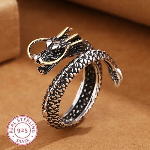 925 sterling silver dragon - silver,