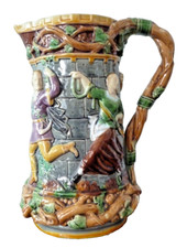 Antique 19th Century Minton Majolica Tower Jug Dated 1869