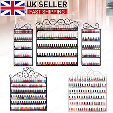 3/5 Tier Nail Polish Wall Mount Rack Stand Metal Organizer Hang Holder Display
