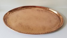 Antique Hugh Wallis (1871-1943) Oval Copper Tray - Arts & Crafts Period