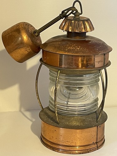 Vintage kupfe ships lantern - vintage,