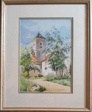 JOSEPHINE MARSHMAN "IN THE PRESBYTERY GARDEN" ORIGINAL WATERCOLOUR. 1980'S