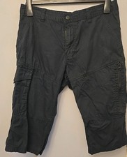 Mens Black Cargo Trousers 32