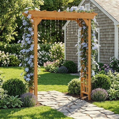 Wooden arbor wedding - wooden, arch