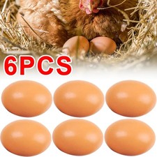 6PCS Fake Wooden Chicken Eggs