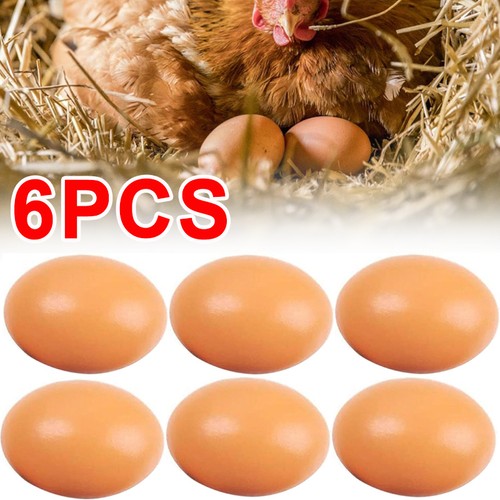 6pcs fake wooden chicken eggs - fake,