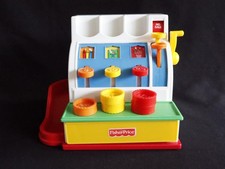 Fisher Price cash register, with 5 coins #926 cash register, 1994 old...
