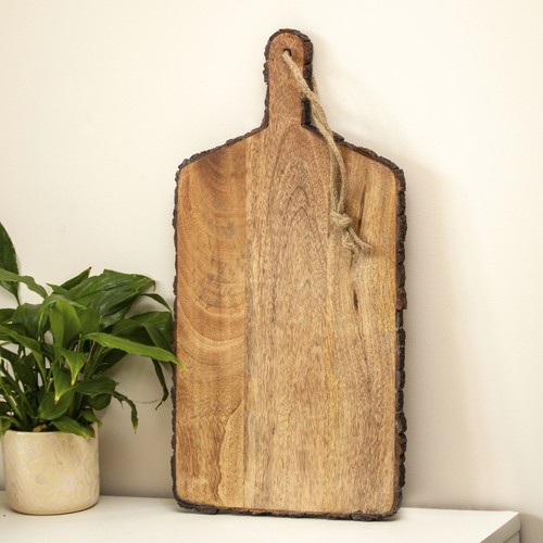 Tree bark edge chopping board - chopping,