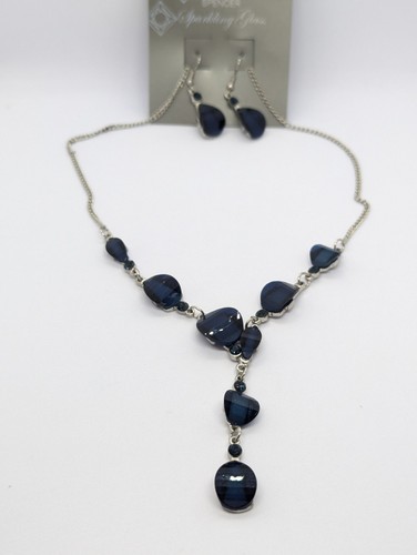 Blue sparkling glass - blue,