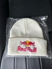 Red Bull Beanie (High Quality) White Embroidered Logo Hat
