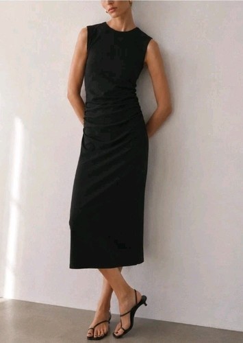 Zara women black ruched - women's,