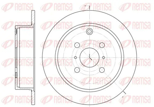 Brake disc rear axle solid - rear,