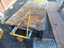 Garden / builders manual platform trolley, 4 wheels, 1 m x 2 m flat bed platform