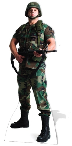 Soldier cardboard cutout - us,