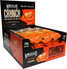 Warrior Crunch 12 x 64g Protein Bars 20g Protein High Impact Nutrition Snack Bar