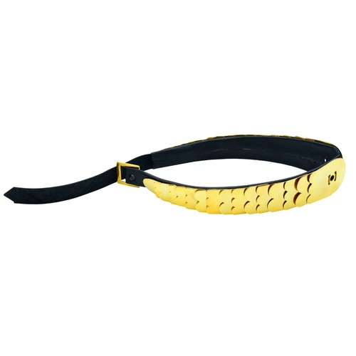 Gold scale chain chin strap - gold,