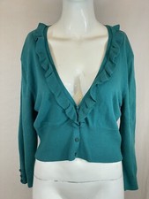 ROMAN ORIGINALS Women's  Green 3/4 Sleeve Bolero. UK Size M