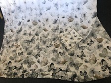 GEORGE Grey Butterfly Duvet Cover + 2 Pillows Set KING 220X220cm