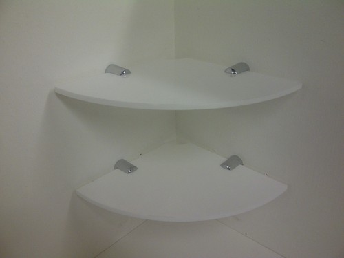 Acrylic corner shelves - shelves, +