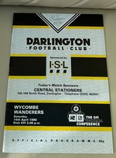 Football programs Darlington Football Club 1989/90 Qty 12 home And 13 Away 