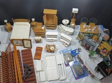 Large Mixed Lot Miniature Furniture & Accessories Dollhouse