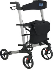 Days Deluxe Lightweight Folding Four Wheel Rollator, Rollator, Easy Storage 