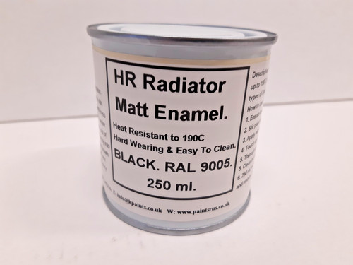 250mls matt finish - 250mls, black