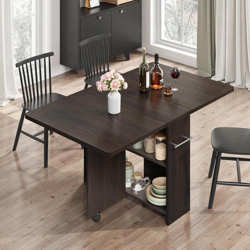 Folding dining table drop - table, w/