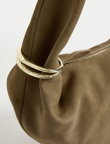 Leather bag dark - m&s,