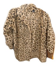 Vintage Faux Fur Leopard Coat